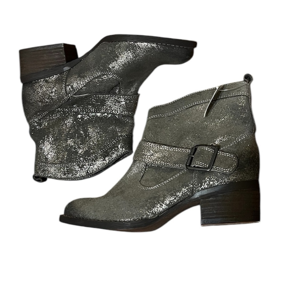 Naughty Monkey Gray Glimmer Ankle Boots
Sz 6 NWT - Picture 2 of 5